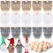 15 Pcs Gnome Beards for Crafting Faux Fabric Precut Gnomes Beards Handmade 30 Pieces Wood Balls for Halloween Christmas Easter Valentine's Day Independence Day (Gray, Camel, White)